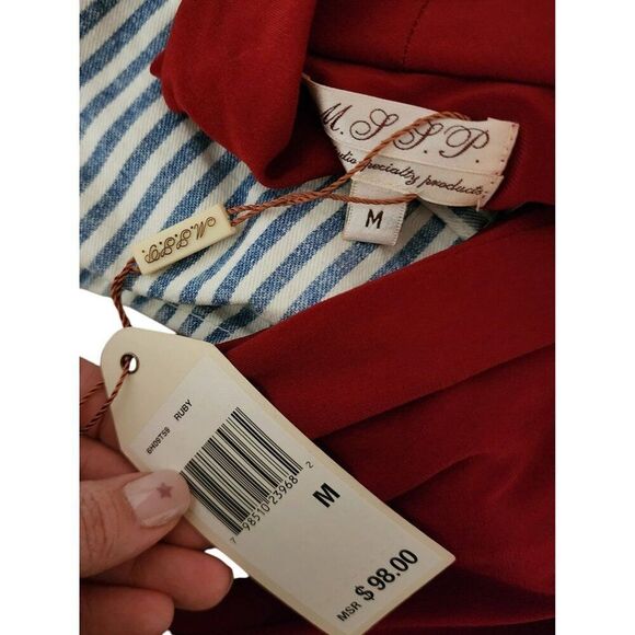 New Max Studio Halter Neck Sweetheart Sexy Cocktail Dress Womens Size M Red - Picture 7 of 9